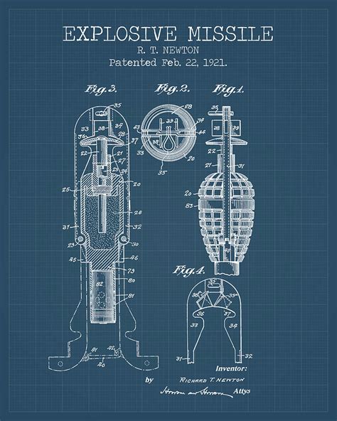 Explosive missile blueprints Digital Art by Dennson Creative