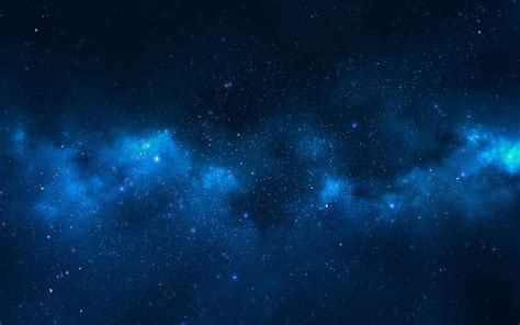 Milky Way Galaxy Blue Nebula Clouds Wallpapers HD / Desktop and Mobile Backgrounds