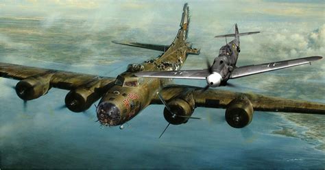 Bf 109 Pilot Franz Stigler (who saluted) & B-17 Pilot Charlie Brown’s (who thus survived)