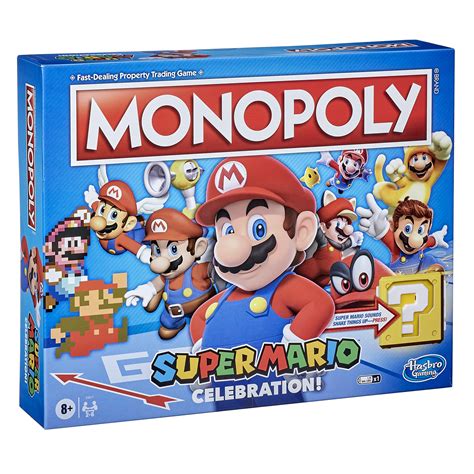 Monopoly Super Mario Celebration Edition Board Game for Super Mario Fans for Ages 8 and Up, with ...