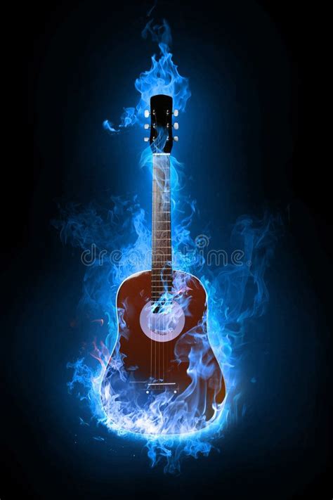 Blue guitar. Fire electric guitar on background #Sponsored , #AFFILIATE, #Fire, #guitar, #Blue ...