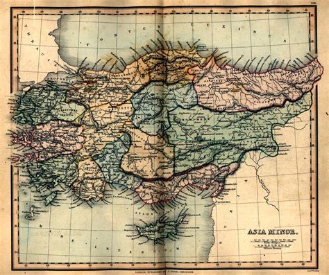 Asia Minor Ancient Map 1849 Old World Maps, Old Maps, Antique Maps, Vintage World Maps, Ancient ...