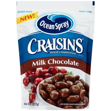 Ocean Spray Craisins Milk Chocolate Dried Cranberries, 8 oz - Walmart.com