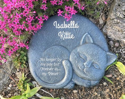 Memorial Stone for your Beloved Cat Right Facing | Etsy