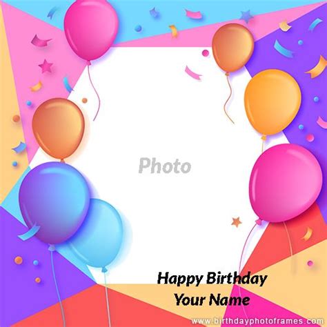 Make your own birthday card with photo for free | Birthday wishes with photo, Birthday card with ...