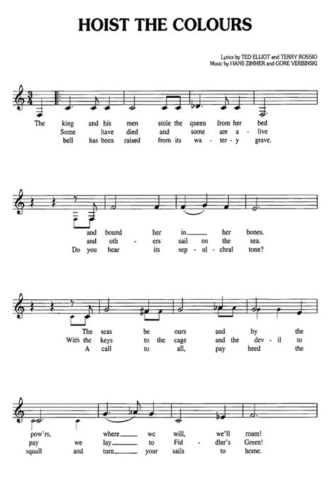 HOIST THE COLOURS Easy Sheet music | Easy Sheet Music