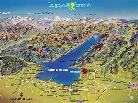 Map of points around Lake Garda | Lake garda italy, Lake garda, Garda italy