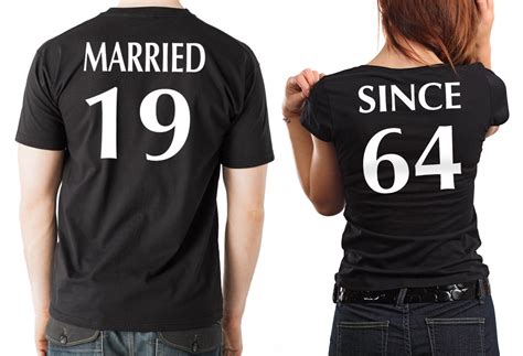 Anniversary T-shirts Couple Tees MARRIED SINCE Anniversary | Etsy