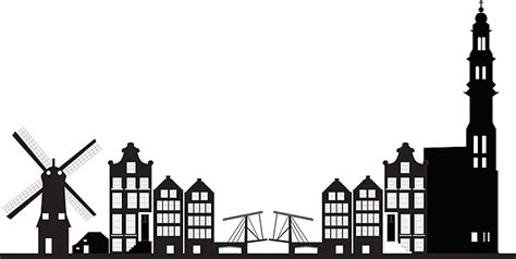 Amstrdam Skyline Architecture Buildings Drawing Vector, Architecture, Buildings, Drawing PNG and ...