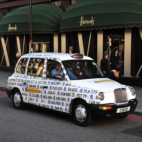 Our fantastic Number Plate themed Regtransfers London Taxi, complete with cabbie Billy. If you ...