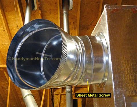 How to Install Round Sheet Metal Duct: Plenum Start Collar & Elbow ...