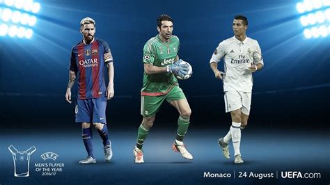 UEFA Men's Player of the Year: Buffon, Messi, Ronaldo make 2016/17 ...