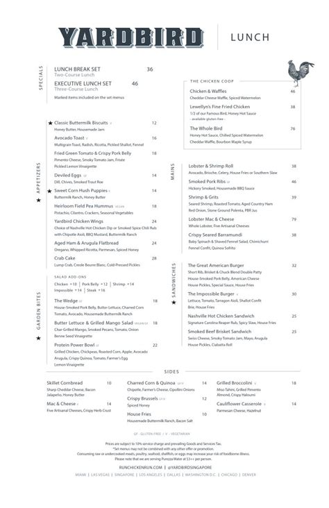 Yardbird Menu Singapore with Latest Prices 2024