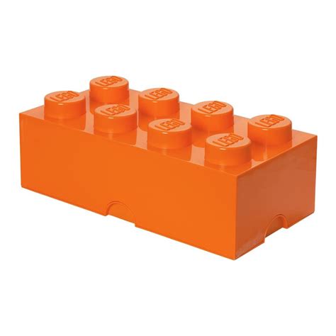 Bloque para almacenar Brick 8 LEGO naranja 12.50x12.50x18 cm | The Home Depot México