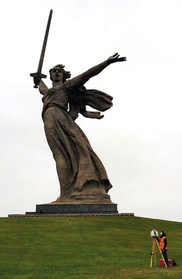 , The Motherland Calls statue in Volgograd city. | Download Scientific ...