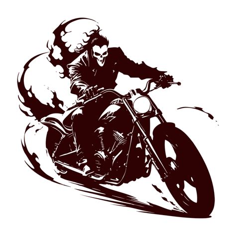 AI generated ghost rider with burning bike illustration 36431330 PNG