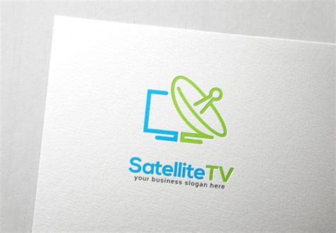 Satellite TV Logo | Logo design template, ? logo, Logo design inspiration branding