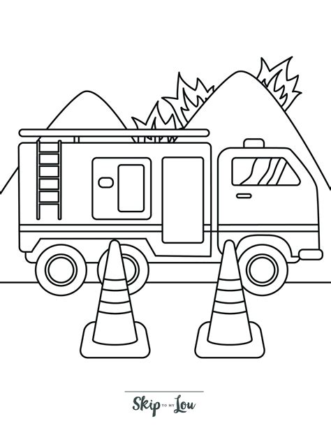 Free Printable Fire Truck Coloring Pages with Book Download | Skip To ...