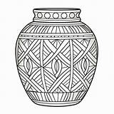 Premium Photo  Intricate Glazed Pottery Vase Coloring Page With West sketch template