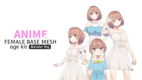 Anime Female Base Mesh Age Kit - Finished Projects - Blender Artists ...