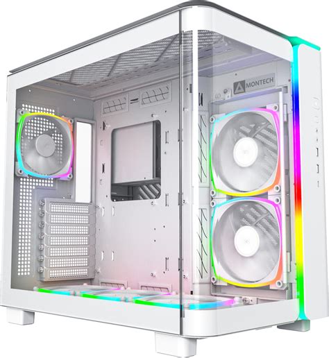 Montech King 95 PRO White Tempered Glass White ATX Mid Tower Desktop Chassis - Wootware