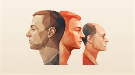 Premium AI Image | Illustration of human head profiles