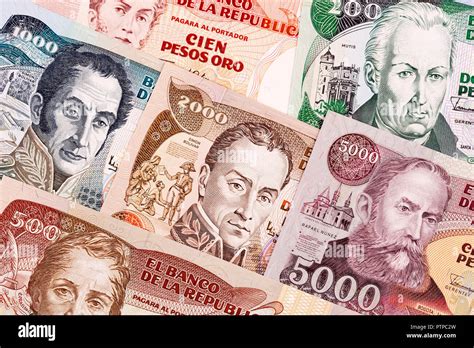 Old Colombian Peso, a background Stock Photo - Alamy