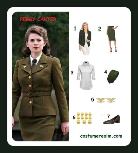 Dress Like Peggy Carter Costume Guide, Diy, Marvel Hallowen Costume Guide