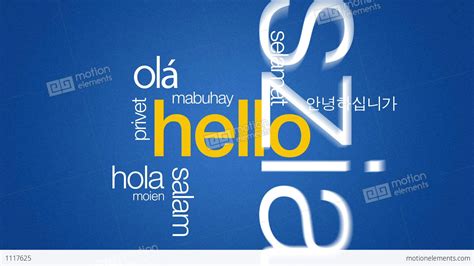 Hello In Different Languages Stock Animation | 1117625