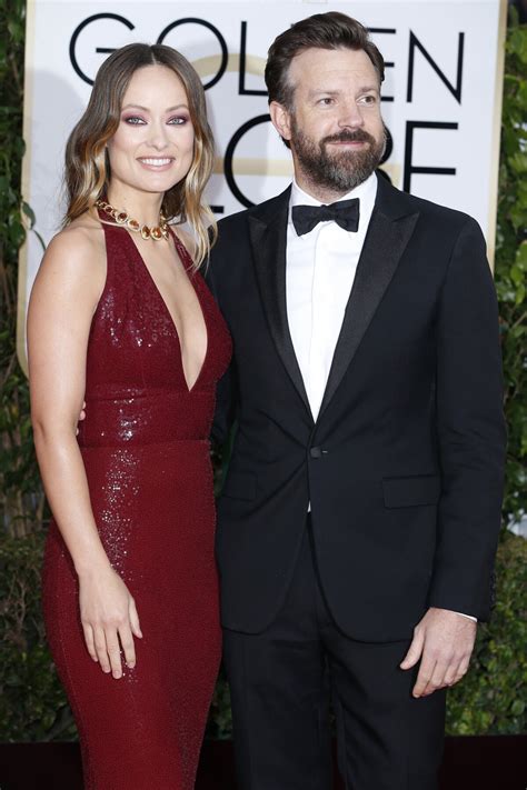 Photo : Olivia Wilde et son fiancé Jason Sudeikis - La 73ème cérémonie annuelle des Golden Globe ...