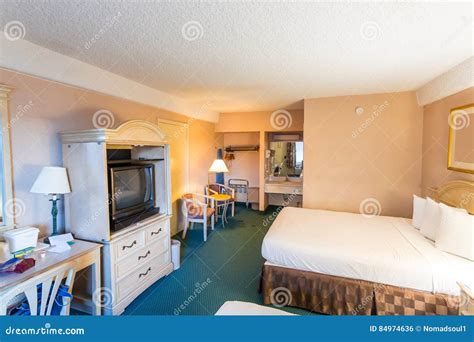 Road motel room interior. stock photo. Image of road - 84974636