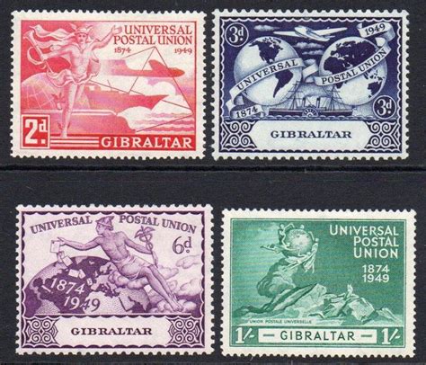 Gibraltar U.P.U. Set of Stamps Mounted Mint (875) | Stamp collecting, Stamp, Gibraltar