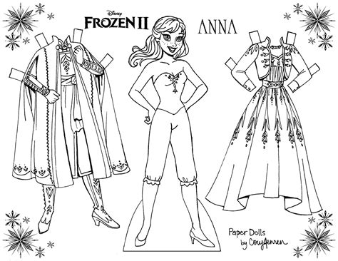 Disney Princess Paper Dolls Coloring Pages