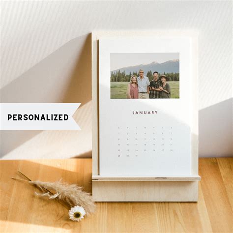 Personalized Photo Calendar, Custom Desktop Calendar, Standing Desk ...