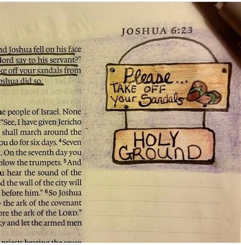 Joshua 5:15 | Bible study notes, Joshua bible, Bible art journaling