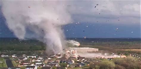 Drone Footage of Tornado Ripping Through Kansas