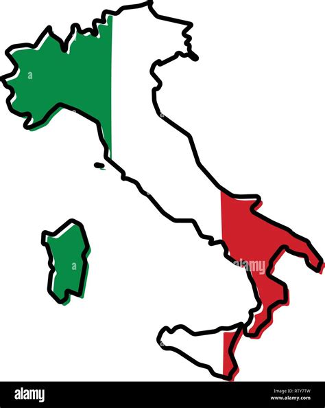 Italy flag outline hi-res stock photography and images - Alamy