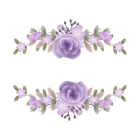 Purple Roses Frame Vector Wedding Decoration, Purple Rose Frame Plant Leaf Vector Wedding ...