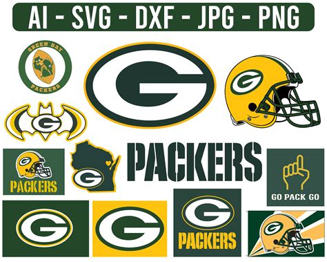 Green Bay Packers Helmet Logo NFL Football SVG cut file for | Etsy