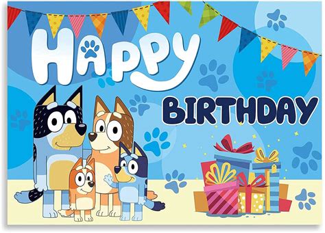 Bluey Cartoon Characters Birthday