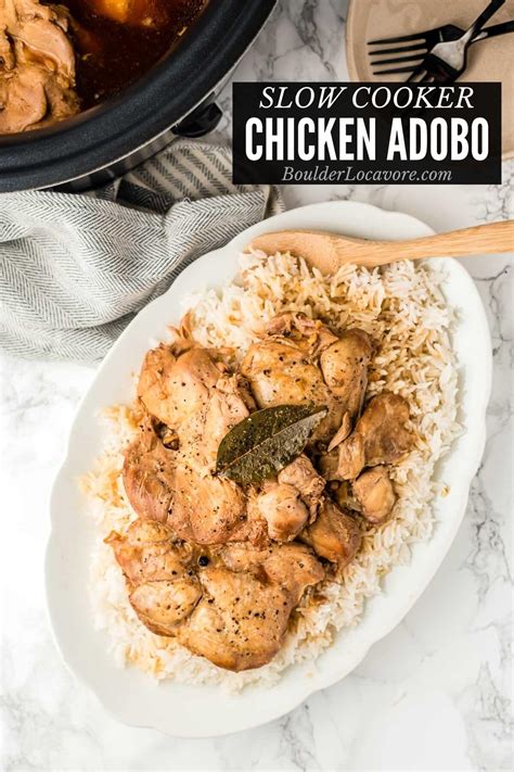 Chicken Adobo (Fillipino recipe) in a Slow Cooker - Boulder Locavore