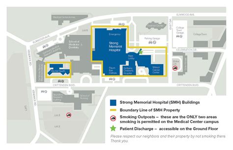 Perimeter Map - Smoke FREE - Strong Memorial Hospital - University of Rochester Medical Center