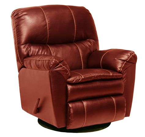 Cosmo Red Leather Swivel Glider Recliner from Catnapper (44152100000000000) | Coleman Furniture