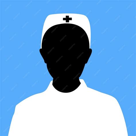 Premium Vector | Silhouette of nurse with hat