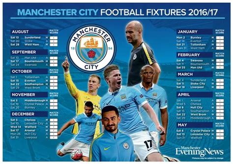 Free United and City fixtures poster in your Manchester Evening News - Manchester Evening News