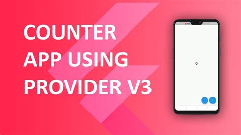 Flutter counter app using provider - YouTube