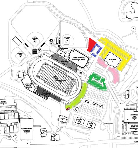 Citadel Football Parking Map