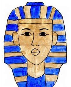 Easy How to Draw King Tut Tutorial and King Tut Coloring Page