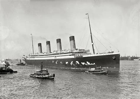 New York. June 21, 1911. "White Star liner S.S. Olympic guided in by tugboats Geo. K. Kirkham ...