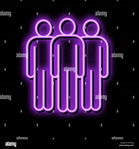 group people silhouette neon glow icon illustration Stock Vector Image & Art - Alamy